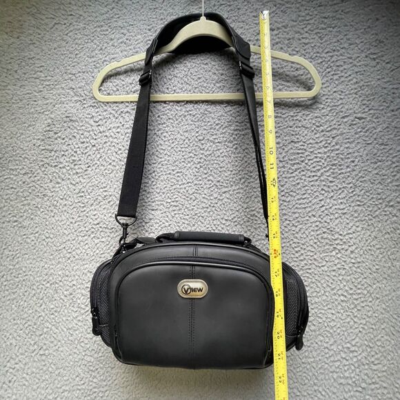 View Camera Bag Black Shoulder Strap Adjustable Compartments - Picture 2 of 12